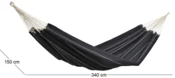 Hamac double en coton Barbados (Noir)