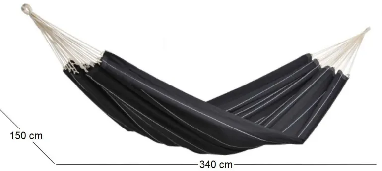 Hamac double en coton Barbados (Noir)