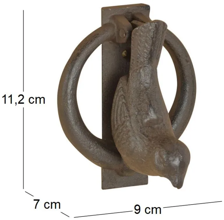 Heurtoir de porte oiseaux en fonte