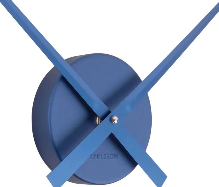 Horloge aiguilles Big Time 41cm métallisée (Bleu foncé)