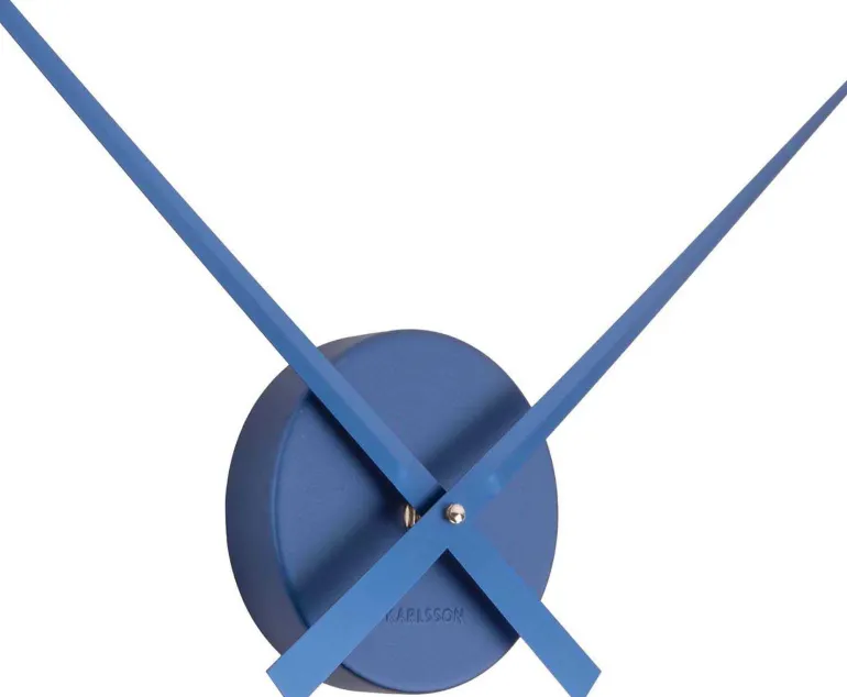 Horloge aiguilles Big Time 41cm métallisée (Bleu foncé)