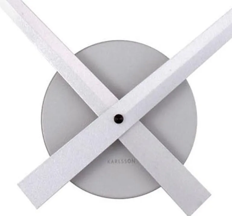 Horloge aiguilles Big Time 76cm (Argent)