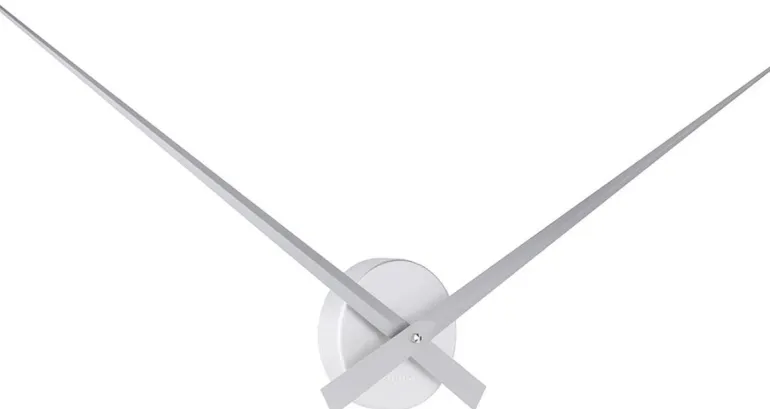 Horloge aiguilles Big Time 76cm (Argent)