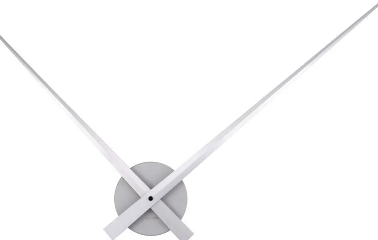 Horloge aiguilles Big Time 76cm (Argent)