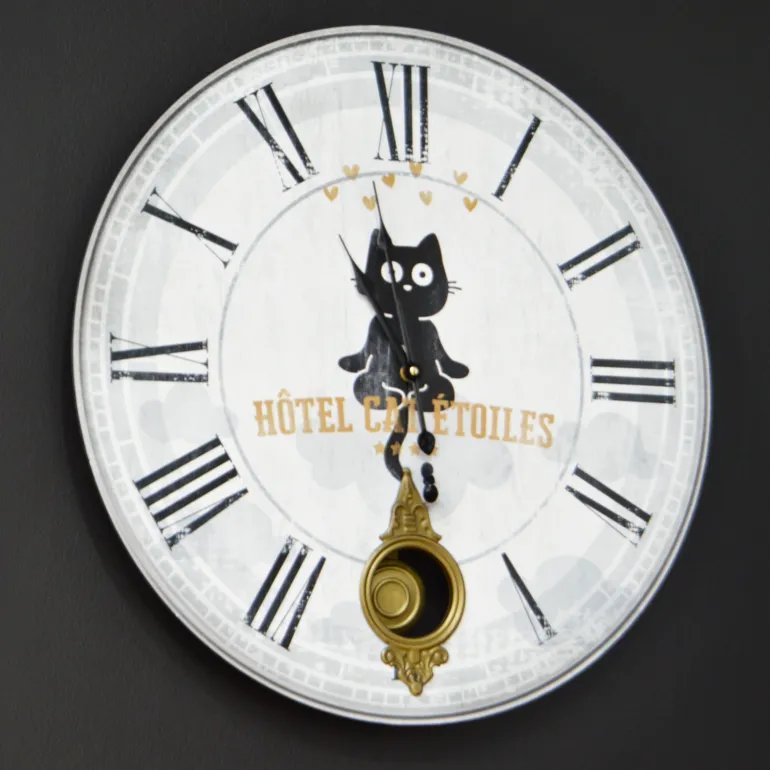 Horloge avec balancier Chats 58 cm (Un chat)