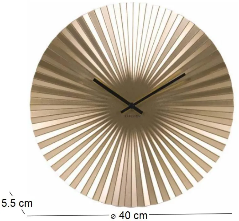 Horloge design en métal Sensu (Doré)