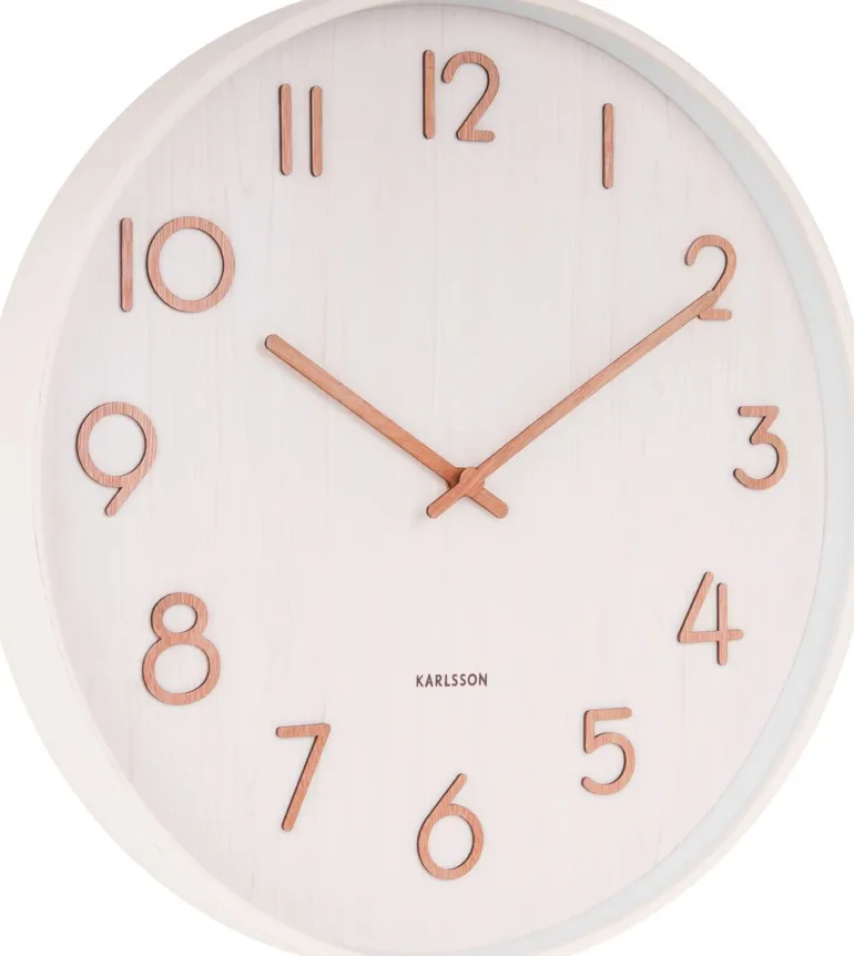 Horloge en bois Pure 40 cm (Blanc)