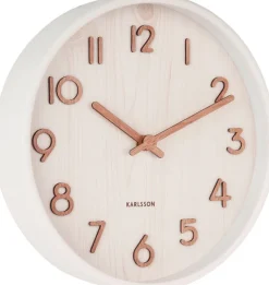 Horloge en bois Pure 22 cm (Blanc)