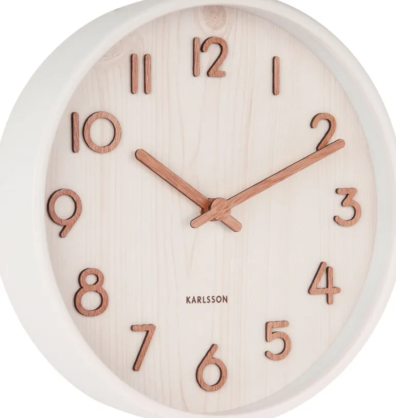 Horloge en bois Pure 22 cm (Blanc)