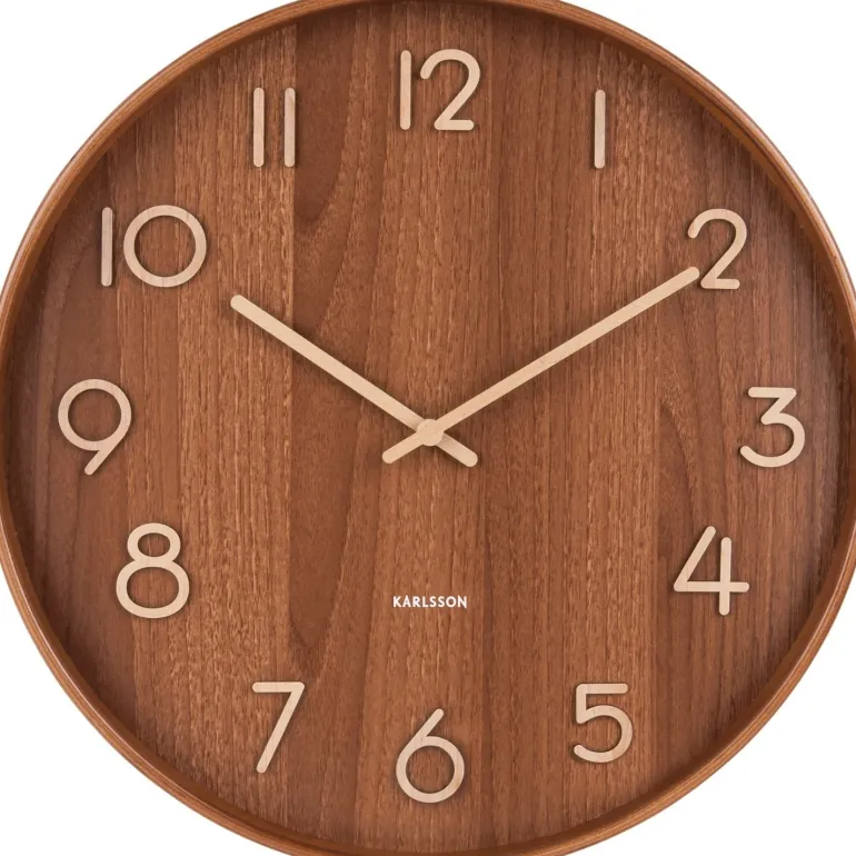 Horloge en bois Pure 40 cm (Bois foncé)