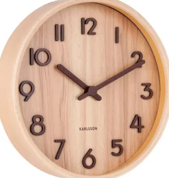 Horloge en bois Pure 22 cm (Naturel)