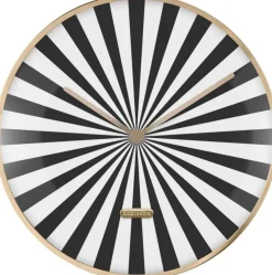 Horloge en métal Candy Swirl Dome (Noir)