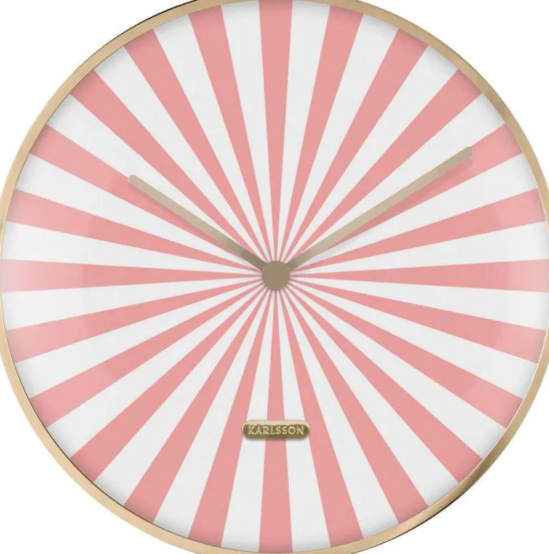 Horloge en métal Candy Swirl Dome (Rose)