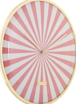 Horloge en métal Candy Swirl Dome (Rose)