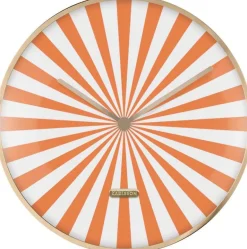 Horloge en métal Candy Swirl Dome (Orange)