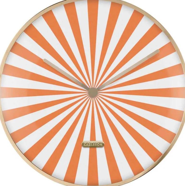 Horloge en métal Candy Swirl Dome (Orange)