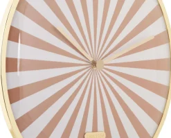 Horloge en métal Candy Swirl Dome (Marron clair)