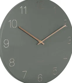 Horloge en métal chiffres gravés Charm (Vert)