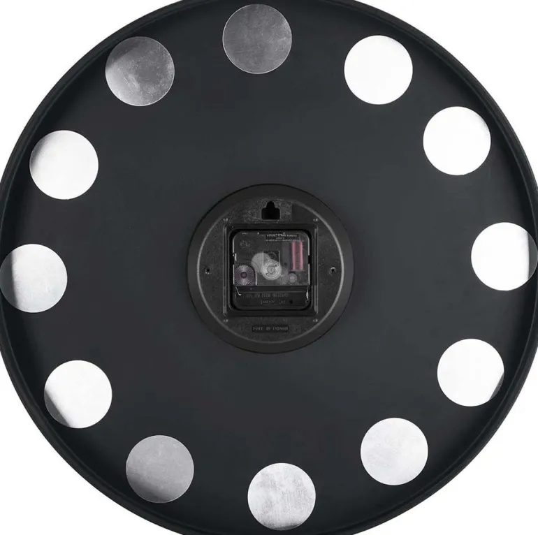 Horloge en métal chiffres gravés Charm (Noir)
