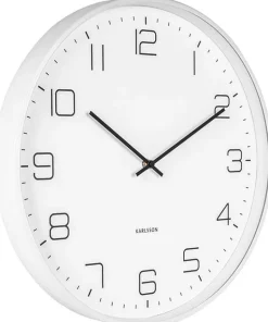 Horloge en métal mat Lofty (Blanc)