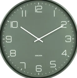 Horloge en métal mat Lofty (Vert)