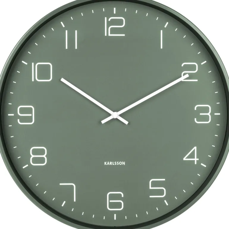 Horloge en métal mat Lofty (Vert)