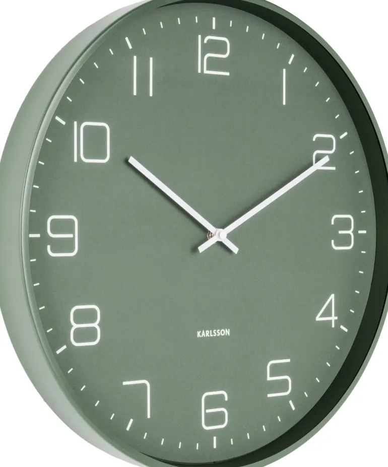 Horloge en métal mat Lofty (Vert)