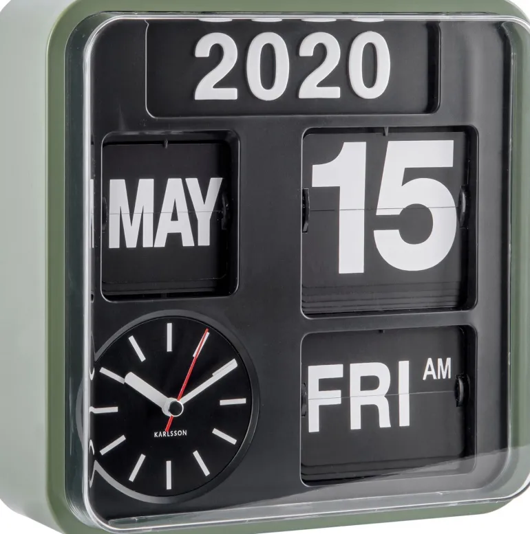 Horloge en plastique Mini Flip 24.5 cm (Vert)