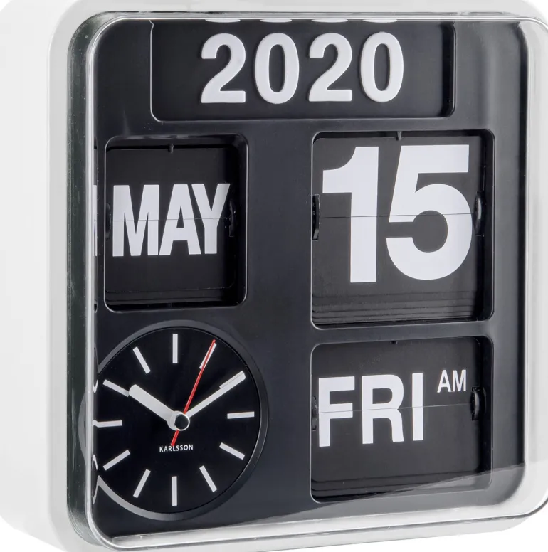 Horloge en plastique Mini Flip 24.5 cm (Blanc)