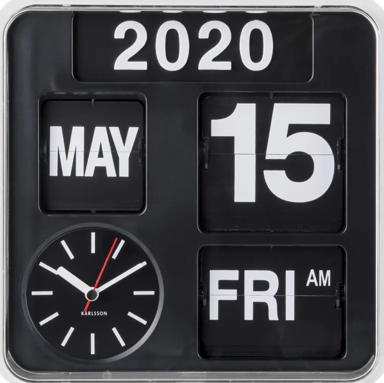 Horloge en plastique Mini Flip 24.5 cm (Blanc)
