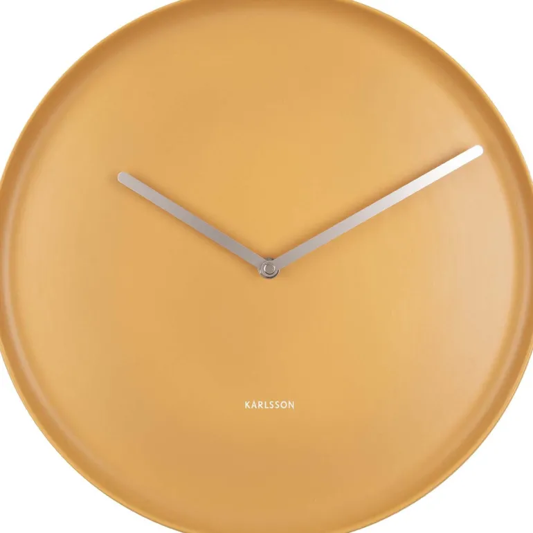Horloge en porcelaine Plate 35 cm (Ocre jaune)