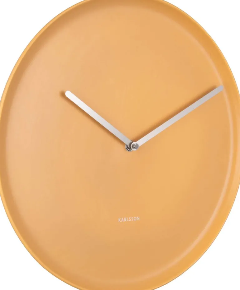 Horloge en porcelaine Plate 35 cm (Ocre jaune)