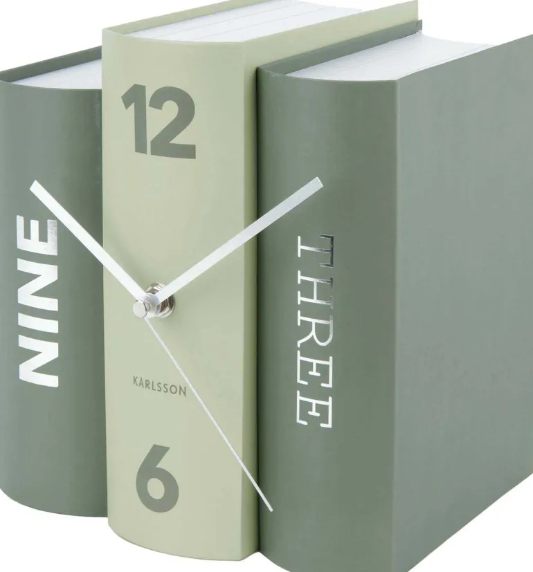 Horloge 3 livres Book (Vert)