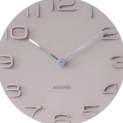 Horloge moderne avec aiguilles chromées On the Edge (Gris)