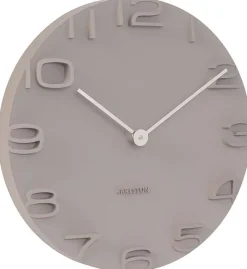 Horloge moderne avec aiguilles chromées On the Edge (Gris)