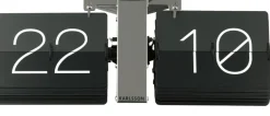 Horloge moderne bicolore Flip No Case (Noir et chrome)