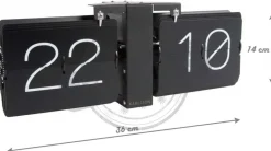 Horloge moderne Flip No Case (Noir)