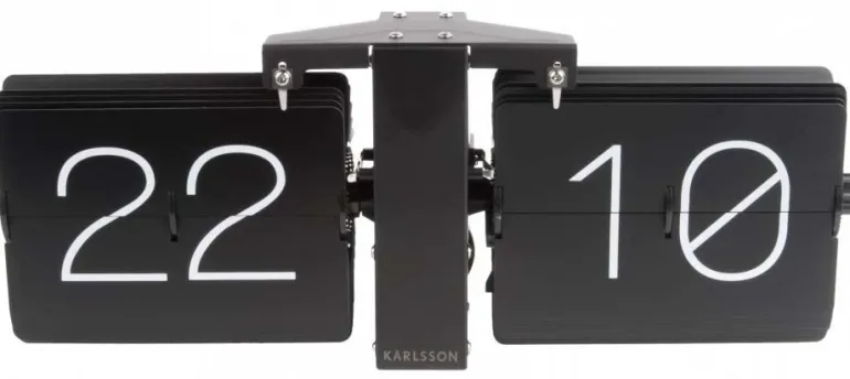 Horloge moderne Flip No Case (Noir)