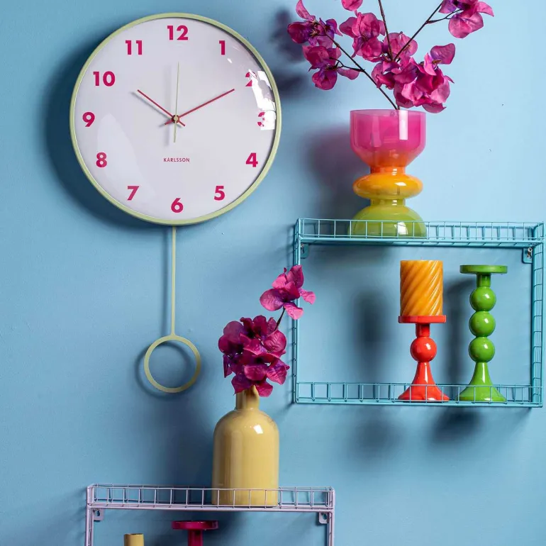 Horloge murale Cheeky Dome Pendulum (Vert)