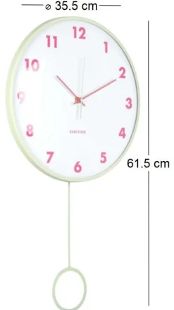 Horloge murale Cheeky Dome Pendulum (Vert)