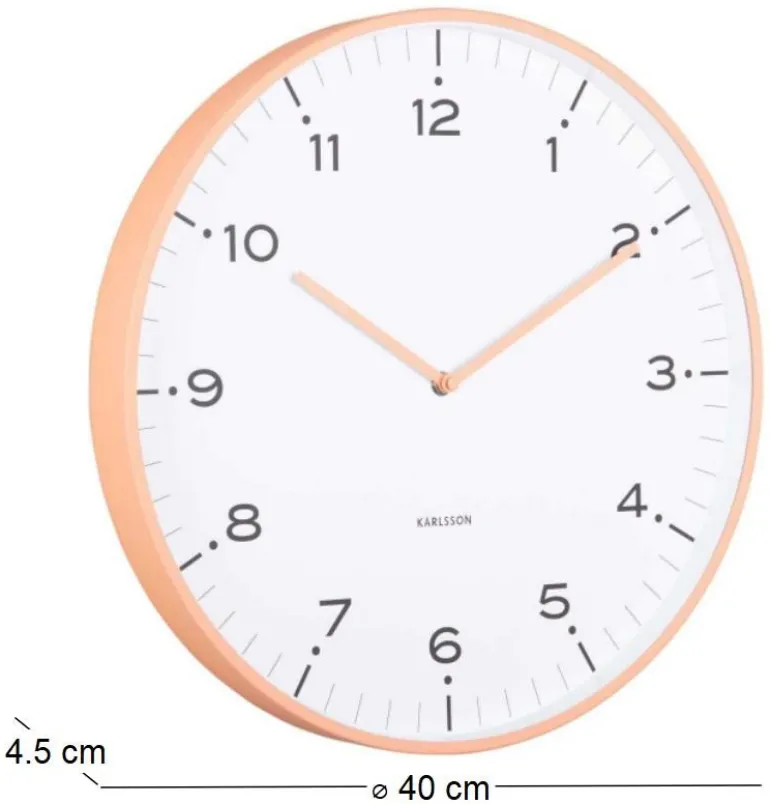 Horloge murale 40 cm Circus Rings (Orange)