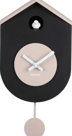 Horloge murale en ABS Grato Cuckoo (Noir et gris clair)