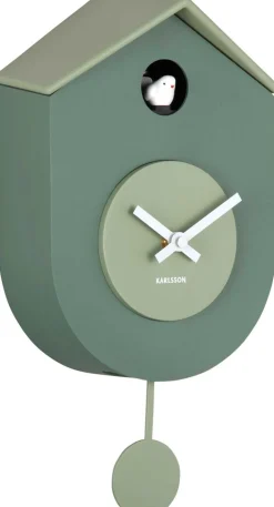 Horloge murale en ABS Grato Cuckoo (Vert jungle et vert jade)
