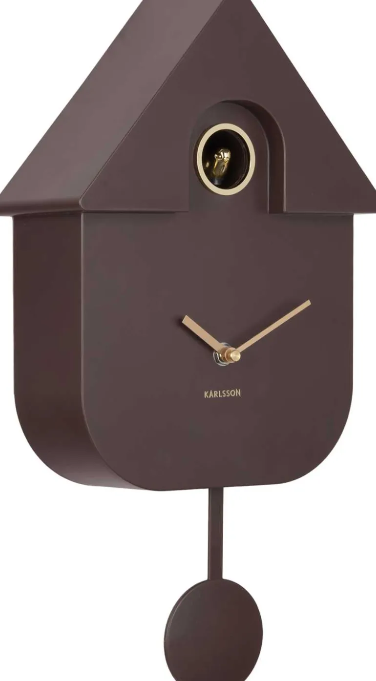 Horloge murale en ABS Modern Cuckoo Oro (Marron)