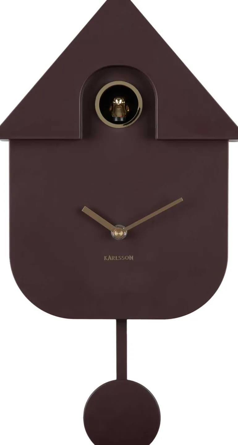 Horloge murale en ABS Modern Cuckoo Oro (Marron)