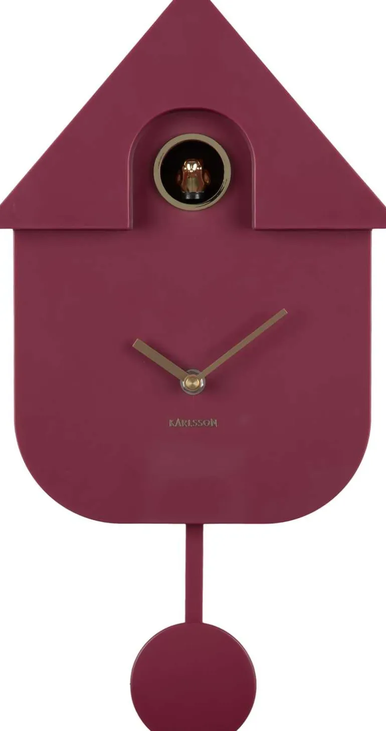 Horloge murale en ABS Modern Cuckoo Oro (Mauve)