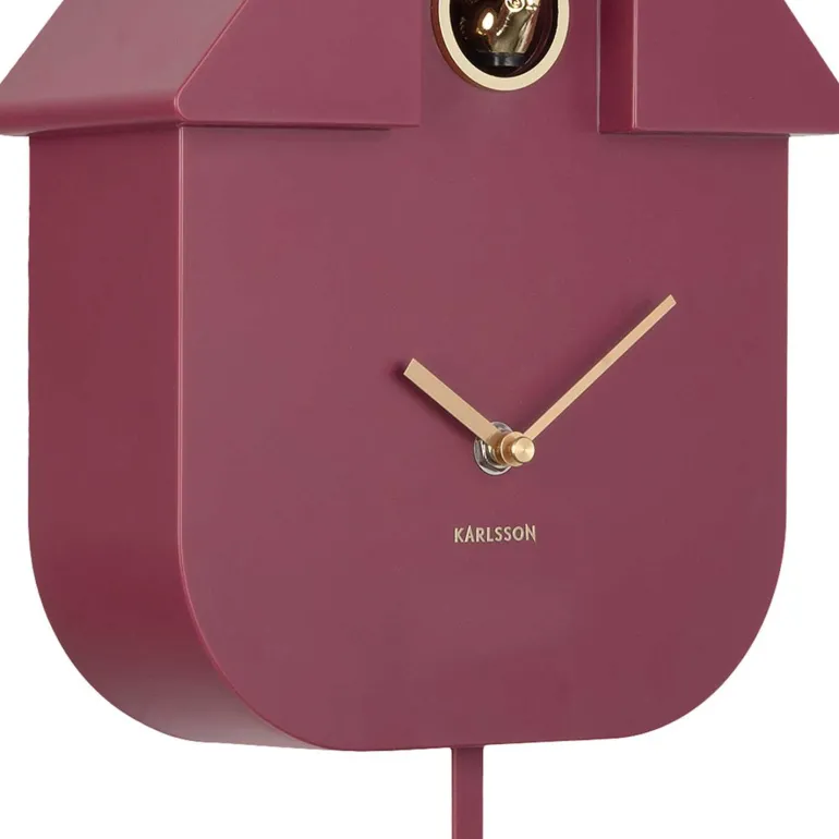 Horloge murale en ABS Modern Cuckoo Oro (Mauve)
