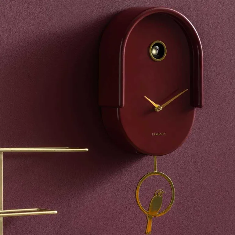 Horloge murale en ABS Tweet (Rouge)