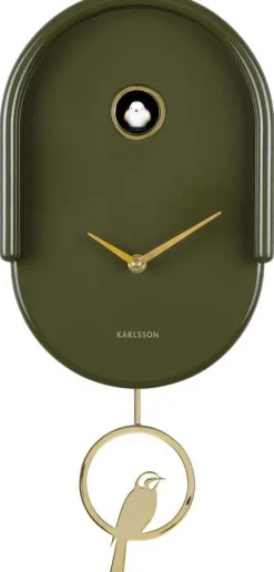 Horloge murale en ABS Tweet (Vert)