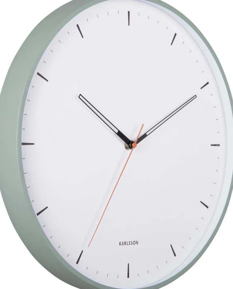 Horloge murale en métal Calm (Jade grisée)